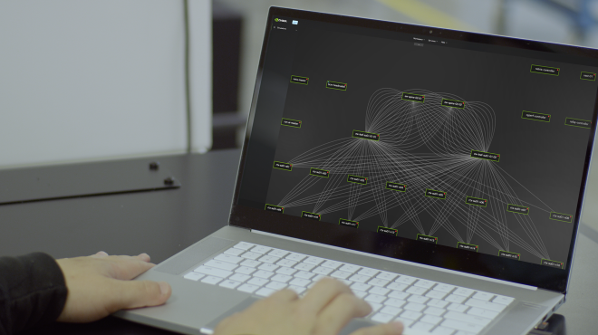 Image of NVIDIA DSX Air being used on a laptop.